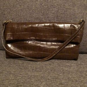 Brahmin Brown Leather Clutch